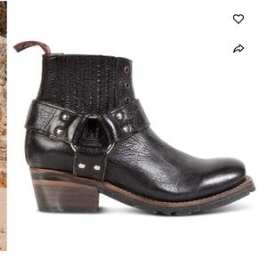 Freebird Whiskey moto bootie, black 7, NEW